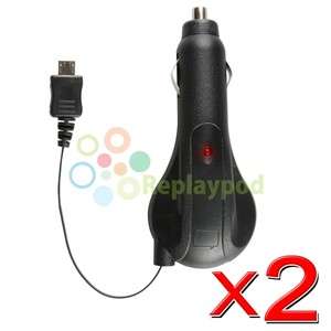 2X Retractable Micro USB Car Charger For HTC Evo 4G  