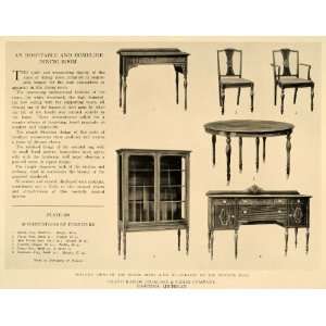 1918 Ad Dining Room Furniture Chair Cabinet Sideboard   Original Print 