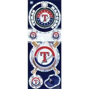  Texas Rangers Prismatic Stickers