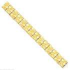 10K Yellow Gold Nugget Bracelet Mens Jewelry 7