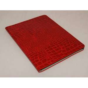  iPad 2 Crocodile Pattern Leather Case Red  Players 