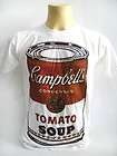 New Men women Andy Warhol pop art Campbell soup Top Tee T shirt size 