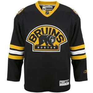   Bruins Reebok Black BEAR 3rd Logo Premier Alternate Hockey Jersey sz S