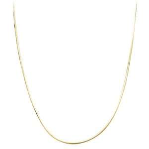  14k Yellow Gold 1.4 mm Italian Octagonal Snake Chain Necklace 