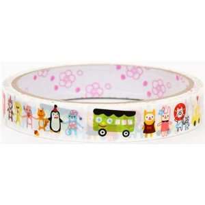 cute Deco Scotch Tape smiling busses animals kawaii  Toys & Games 