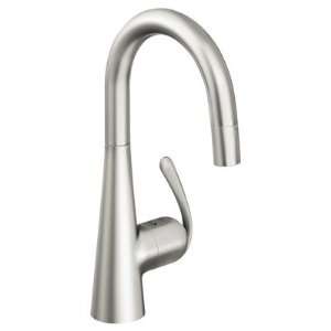   Eco Friendly Dual Spray Pull Down Bar Faucet Finish Stainless Steel