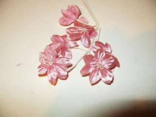 Vintage Vintage Millinery Flower Dusty Rose Pink Pearls  