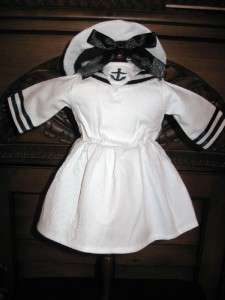 American Girl Samantha Middy Dress Sailor Style w/ Hat 18 Doll 