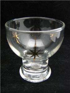 Vintage Cordial Glass with Gold Stars Set of 6  