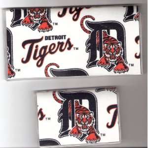  Checkbook Cover Debit Set Made with MLB Detroit Tigers 