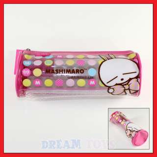 Pink Clear Mashimaro Pencil Case   Pouch Bunny Rabbit  