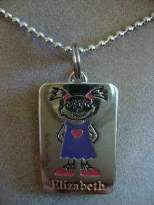 PERSONALIZED BOY OR GIRL MY KIDS DOG TAG WITH CHAIN  