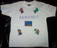 PERSONALIZED TODDLER/YOUTH T SHIRT   MARIO BROTHERS!  