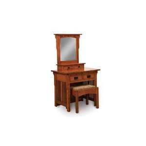 Amish Royal Mission Dressing Table with Bench 