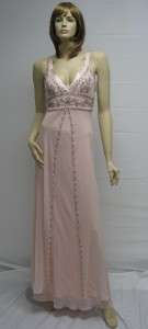 Designer Sue Wong RN6970 Pink Evening Beaded Dress Gown 6 Rose 