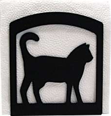 Black Wrought Iron Napkin Holder CAT Letter Kitchen Rod  