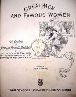 Volume Set GREAT MEN & FAMOUS WOMEN 1894 Selmar Hess  