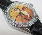 new leather 118 diamond crystal watch disney tigger 