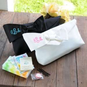  Black Bridesmaid Clutch with Survival Kit