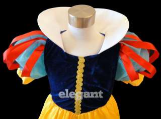 Snow White Girls Princess Costume Dress Gown Age 1 9  
