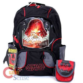 Star Wars Darth Vader School Backpack 18 Large Bag w/Detachable Pouch 
