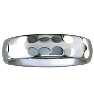  6mm Hammered Tungsten Weddng Band Ring Jewelry