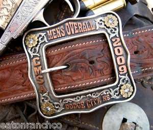 Clint Mortenson Ranch Roper Rodeo Trophy Belt Buckle  
