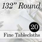 20 white 132 round polyester tablecloth table cloth 