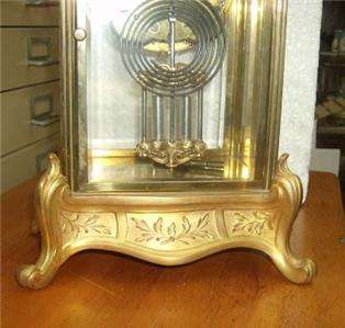 Antique Seth Thomas early 1900s crystal regulator mantel clock 