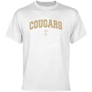  Charleston Cougars White Logo Arch T shirt Sports 