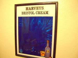 Harveys Bristol Cream Sherry Wall Bar Sign BLUE 25.5H  