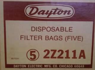 DAYTON SHOP VAC VACUUM DISPOSABLE FILTER BAGS 27211 27211A FREE 