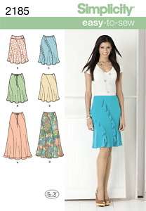 Simplicity 2185 Misses Skirts Sewing Pattern  