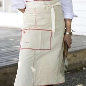   Materials Design Waiters Apron in Red, Serged Edge