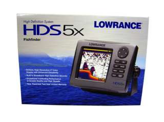 Lowrance HDS 5X HDS5X Color Fishfinder Fish Finder 83/200KHZ  