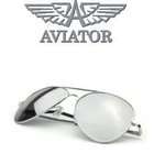 Urban Boundaries Eyewear Aviator Sunglasses Silver Mirrored Lens