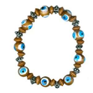  Eviil Eye Stretch Necklace / Brown Jewelry
