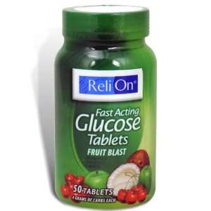  ReliOn   Glucose Fruit Blast Flavor, Fast Acting, 50 Tablets 