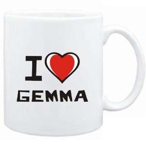 Mug White I love Gemma  Female Names 