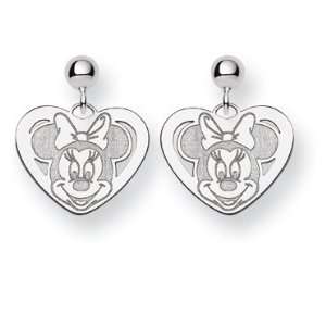  14k White Gold Disney Minnie Earrings Jewelry