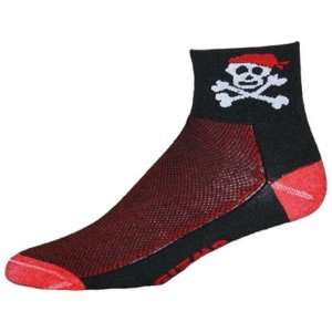 Gizmo Gear Cycling Socks   Pirate Black/Red:  Sports 