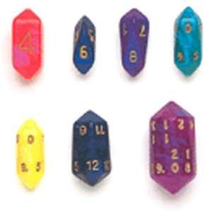  Crystal Dice in Otherworld Purple Dice Set Toys & Games