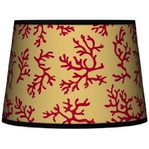  Crimson Coral Tapered Lamp Shade 10x12x8 (Spider)