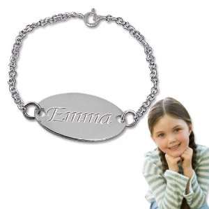    Sterling Silver Personalized Name Bracelet for Girls Jewelry