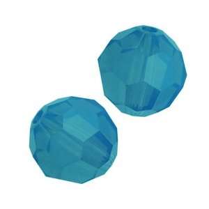  Swarovski Crystal Round 5000 8mm CARIBBEAN BLUE OPAL Beads 