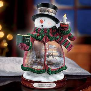 Thomas Kinkade Holiday Lights Snowman  