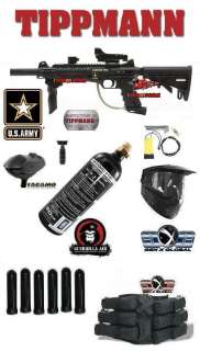  US Army Carver One Extreme Red Dot Paintball Marker Gun Combo W/ 6+1 