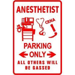  ANESTHETIST PARKING sign * st medical nurse