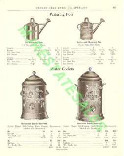 1911 Antique Water Cooler Watering Can Pot AD  