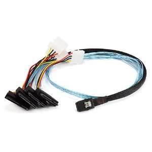    8087) Male to SAS 32pin (SFF 8484) Female Cable   Black Electronics